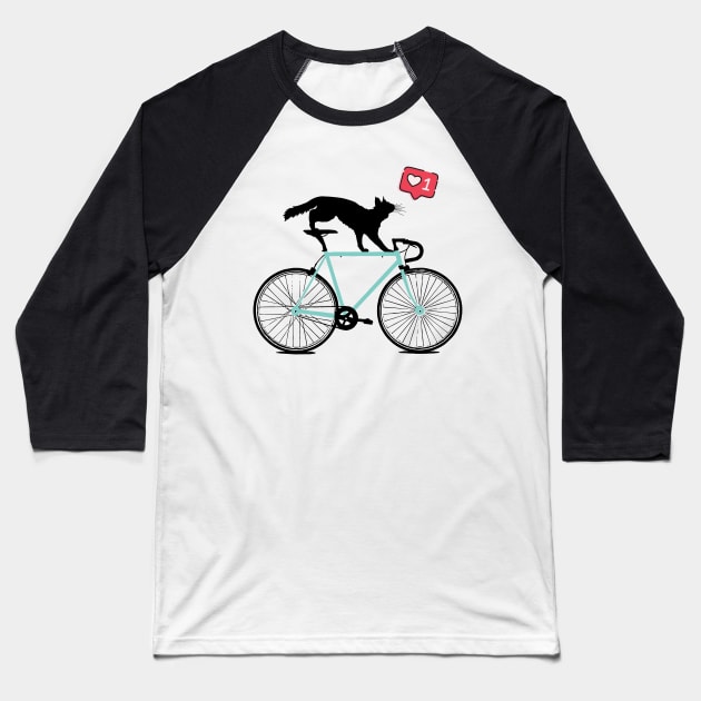 Bianchi Road Bike Baseball T-Shirt by Crooked Skull